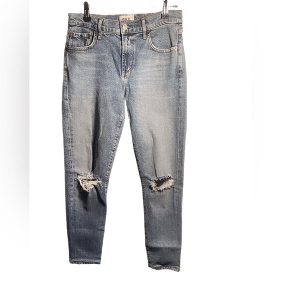 AGOLDE Mid-Rise Sophie Trendy Style Distressed 5 Pocket Skinny Leg Jeans 26 - Picture 2 of 6